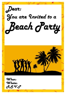 Themed party invitations